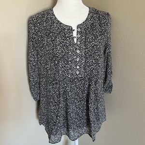 *NWT* Pleated Popover Top